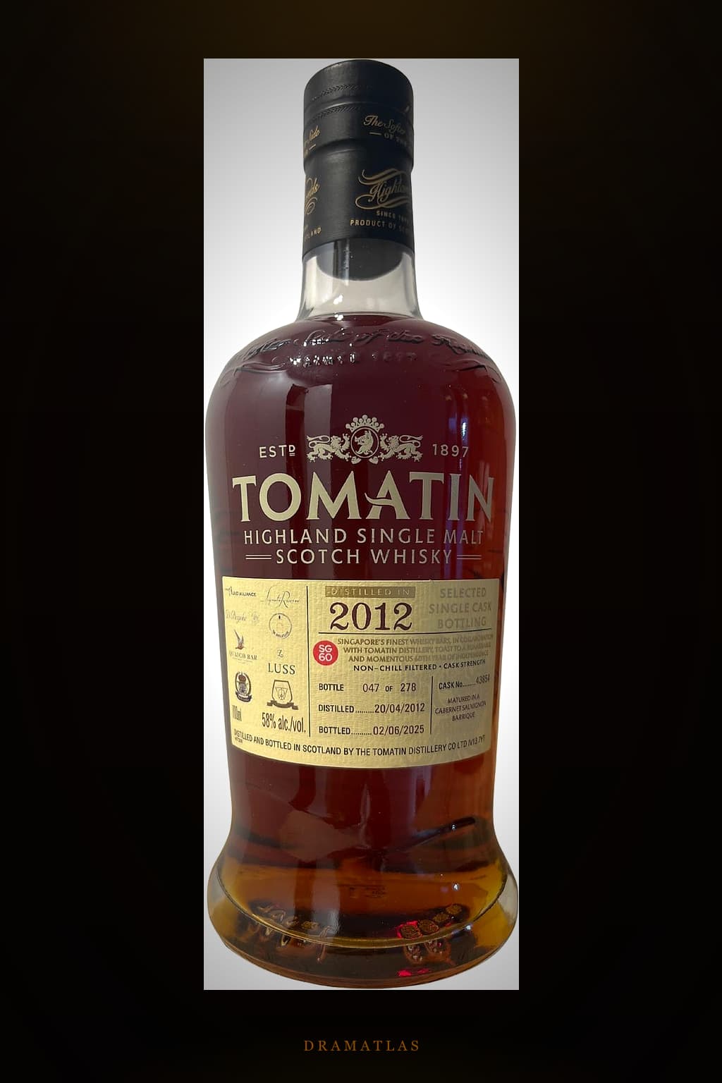 Tomatin 2012 Selected Single Cask Bottling