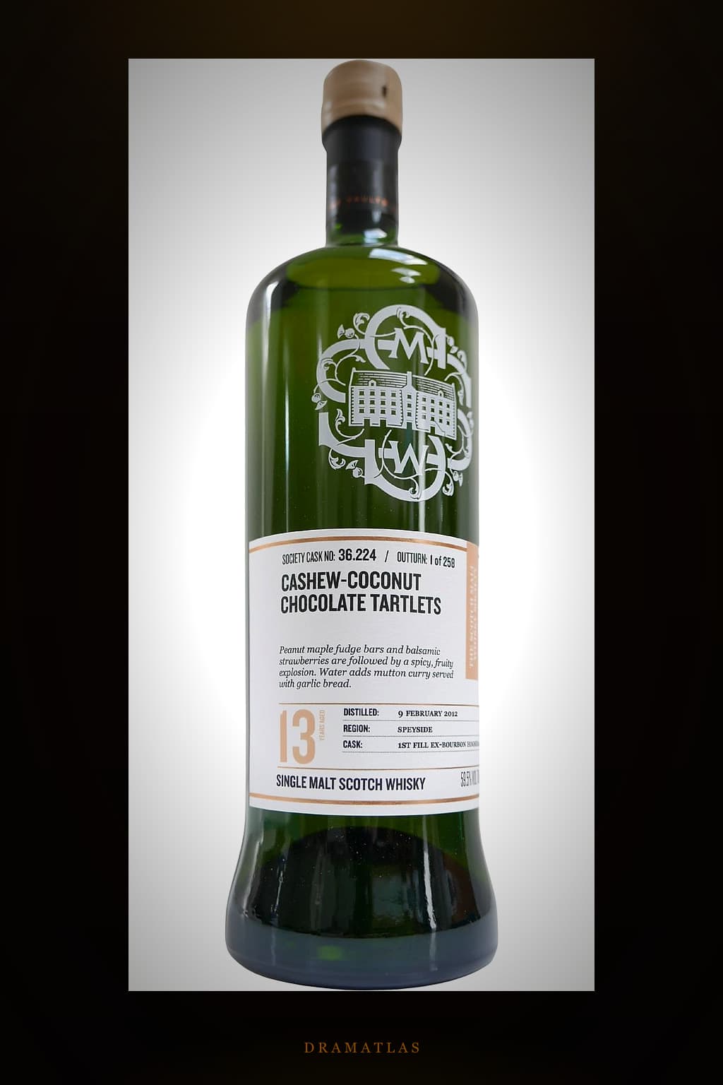 Benrinnes 2012 SMWS 36.224 Cashew-coconut chocolate tartlets